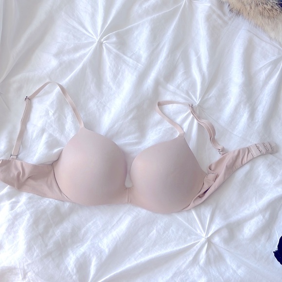 Victoria secret pink nude seamless push up bra 32C - Picture 1 of 3